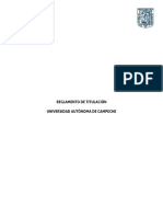 Reglamento de Titulacion Uacam PDF
