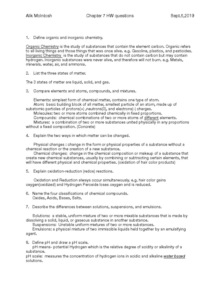 Milady S Barbering Chapter 7 Review Questions Redox Solution