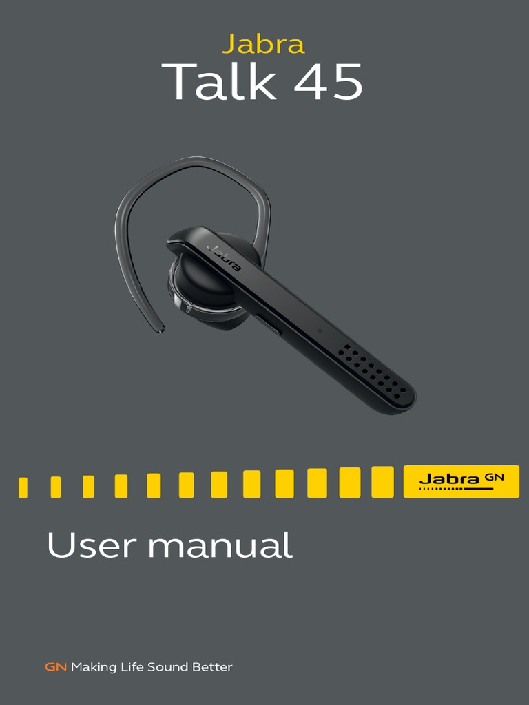 Jabra Talk 45 User Manual EN - RevA | PDF | Bluetooth | Mobile Device