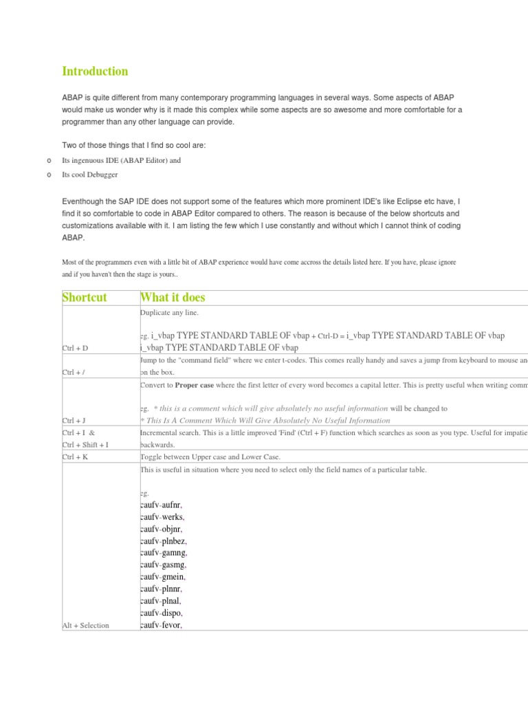 I Vbap Type Standard Table of Vbap I Vbap Type Standard Table of