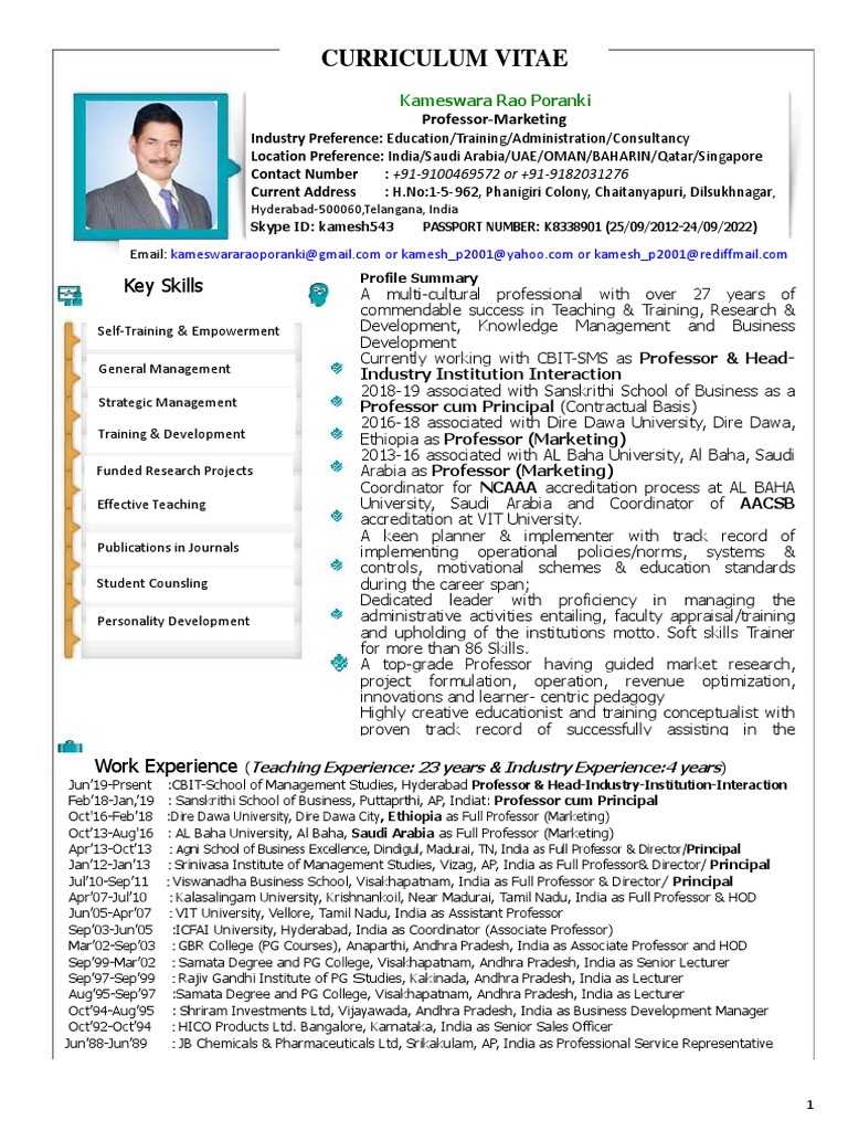 Saudi Arabia Passport Details & CV | PDF | Marketing | Sales