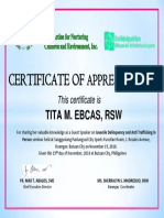 Certificate For Speakers