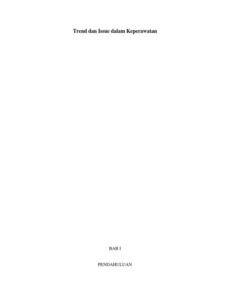 Makalah Trend dan Issue dalam Keperawatan.docx