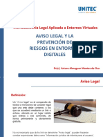 Aviso Legal y La Prevención de Riesgos en Entronos Digitales