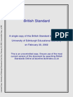 British Standard: A Single Copy of This British Standard Is Licensed To