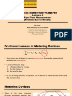 Che 406: Momentum Transfer Pipe Flow Measurement (Friction Due To Meters)