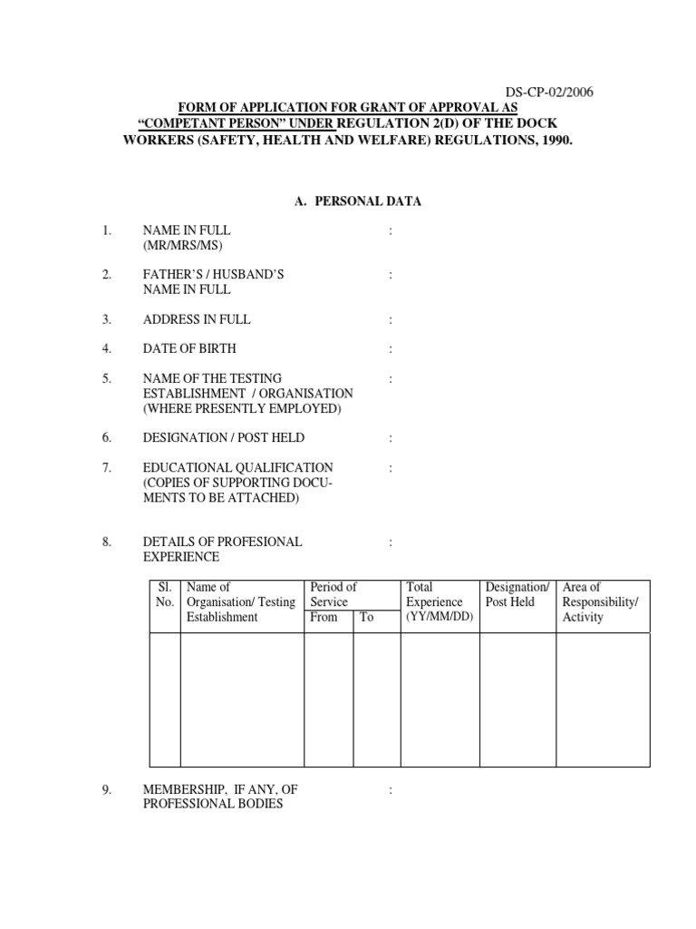 Regulation 2 (D) of The Dock Workers (Safety, Health and Welfare