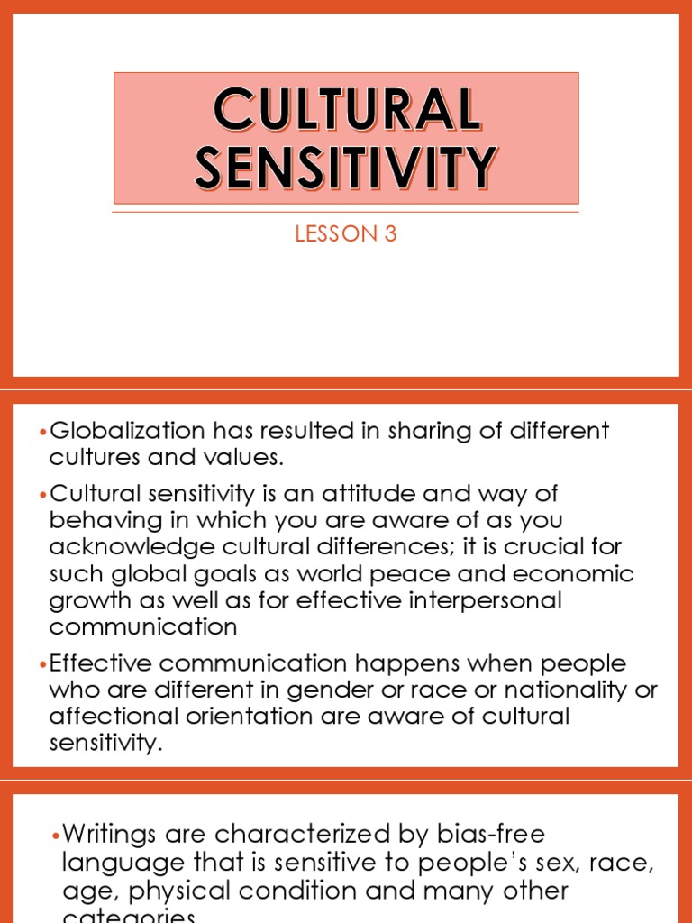 essay about cultural sensitivity