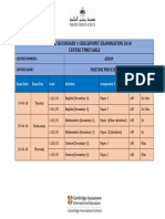 Secondary 1 Checkpoint Examination Centre Timetable 2018