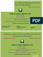 I J I R C C E: Publication Certificate