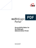 Accessibility Notes For The Weblogic Administration Portal