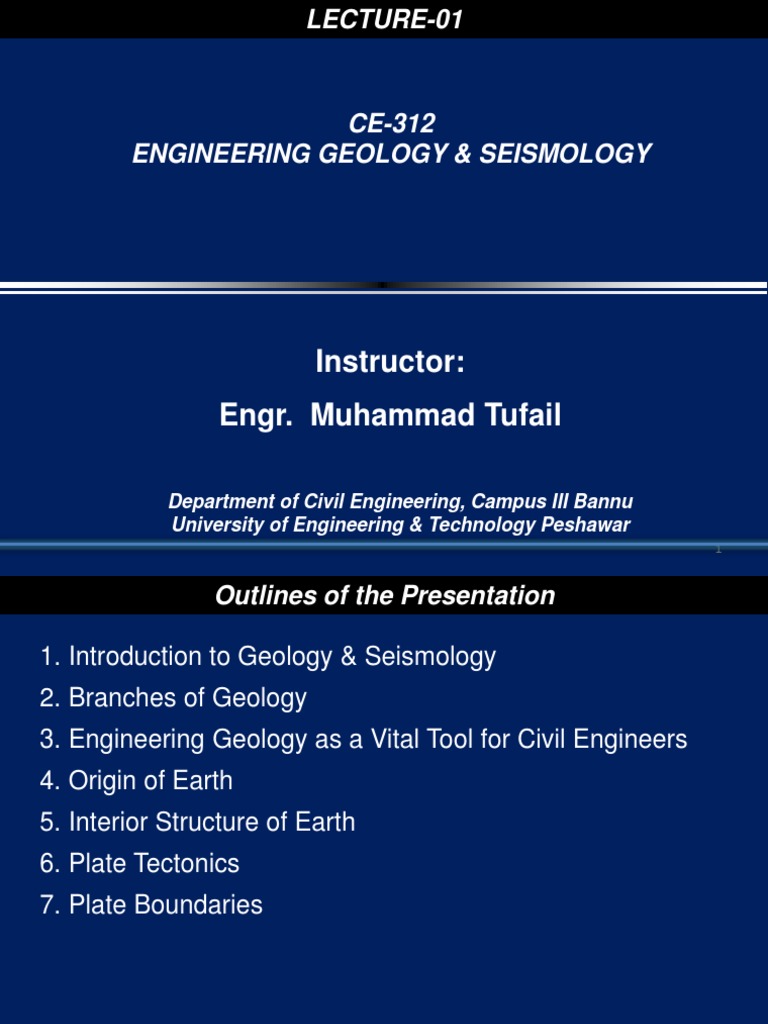 Engineering Geology and Seismology Overview | PDF | Geology | Seismology