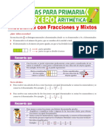 Fracciones: Sumas, restas, comparaciones y representaciones gráficas