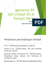 Materi Training Pengamanan B3 Dan Limbah B3 Di Tempat Kerja