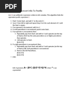 Algorithm To Convert Infix To Postfix