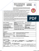 Current Booking Current Booking: Irctcs E-Ticketing Service Electronic Reservation Slip (Personal User)