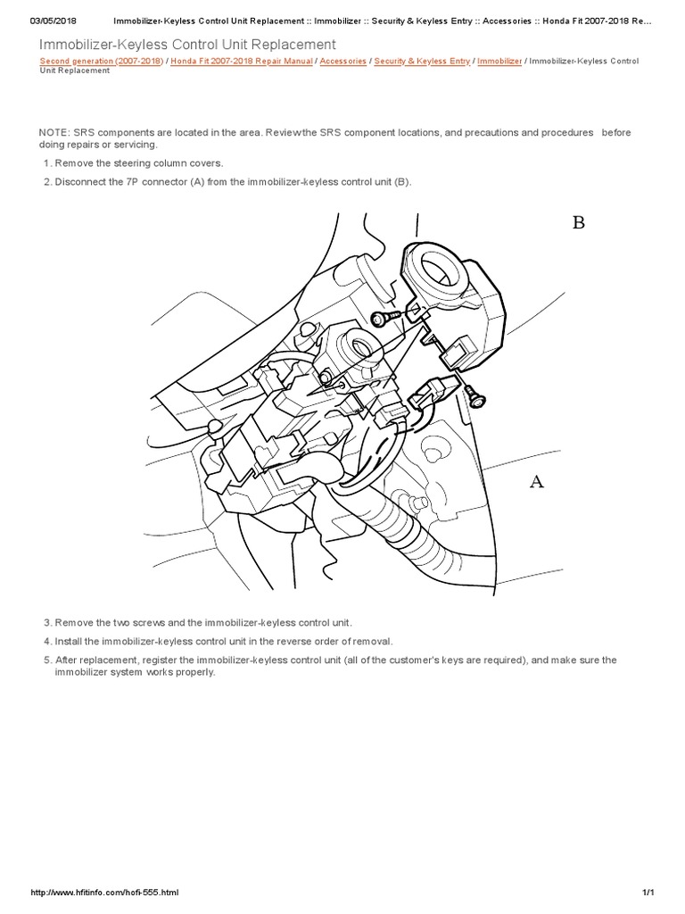 1.7.2 Immobilizer-Keyless Control Unit Replacement - Immobilizer.
