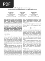 Evaluating Signal Processing Techniques in Side-Channel Electromagnetic Attacks To Cryptographic Systems