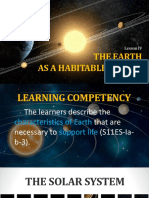 Earth As A Habitable Planet