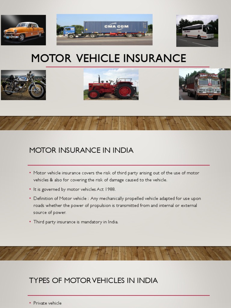 Motor Insurance Overview in India | PDF | Vehicle Insurance | Insurance