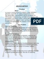 Job Description President Chief Executive Officer