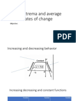 Extremas and Constant Rate of Change