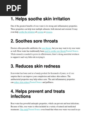 Use of Rose Water
