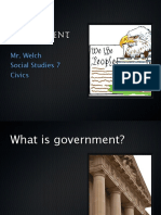 Forms of Government: Mr. Welch Social Studies 7 Civics