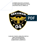 Laporan Pertanggung Jawaban Kegiatan Turnamen Sekawan Cup Ii Dalam Rangka Halal Bihalal