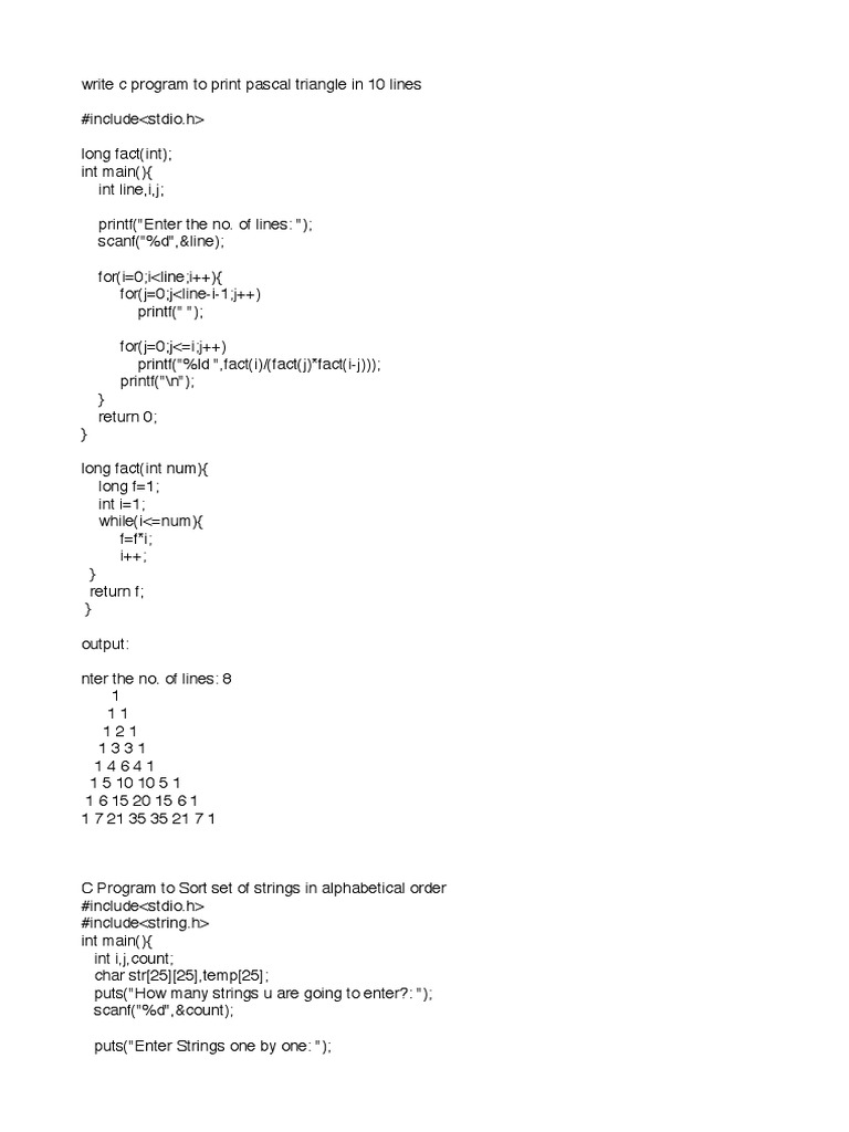 C Programs | PDF | Matrix (Mathematics) | Computer Programming