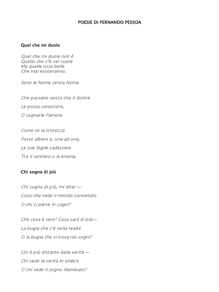 Poesie Di Fernando Pessoa