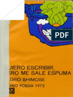 Pedro Shimose - Quiero Escribir Pero Mes Sale Espuma (1ra Ed.)