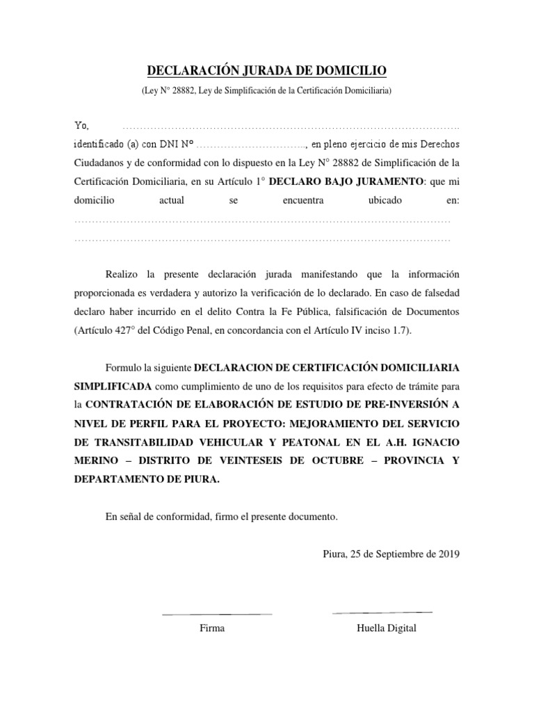 Modelos de Declaraciones Juradas | PDF | Gobierno