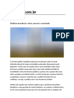 Política Brasileira_ Ética, Moral e Sociedade