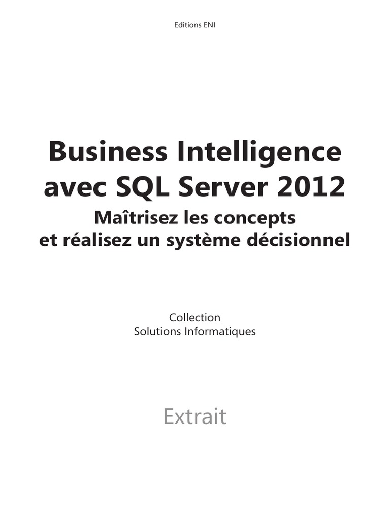 PDF | PDF | Microsoft SQL Server | Entrepôt de données