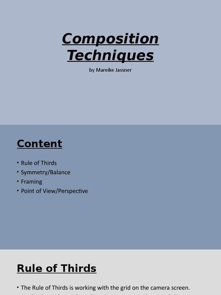 Essential Composition Techniques for Photography | PDF