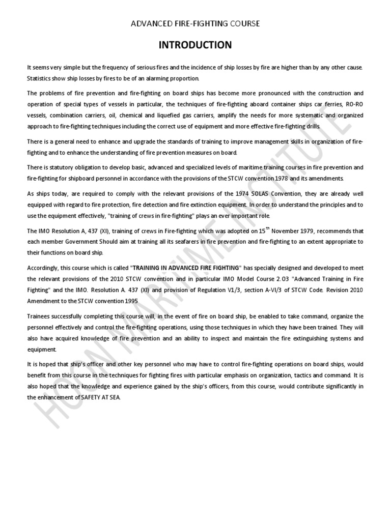 Hoon - Advanced Fire Fighting | PDF | Combustion | Fires