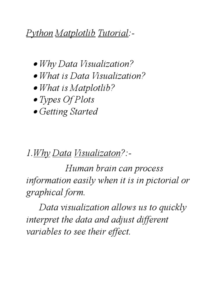 Matplotlib Tutorial | PDF | Chart | Infographics