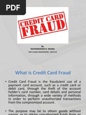Credit Card Fraud
