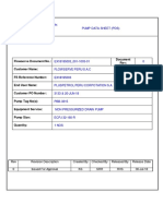 Title: Pump Data Sheet (PDS)
