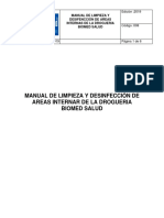 Manual de Limpieza y Desifencion de Areas Internas de La Drogueria