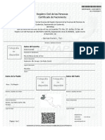 Certificado de nacimiento de German Ramiro Tiul