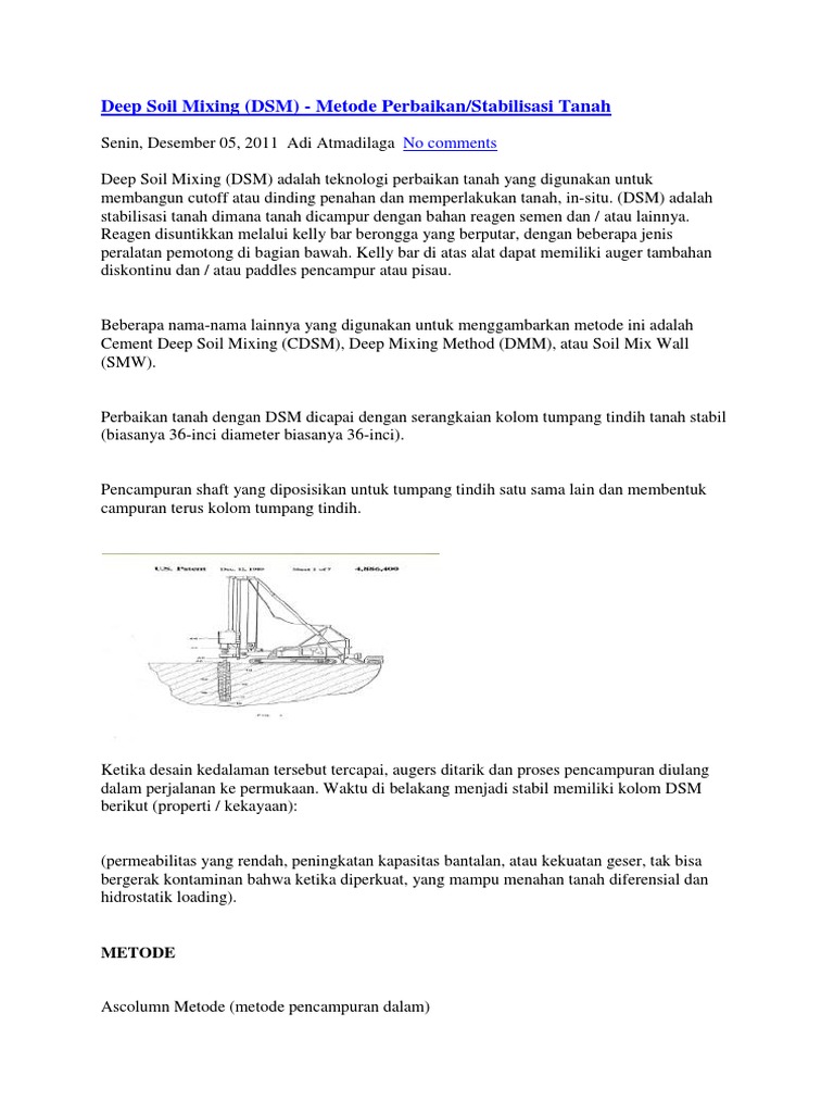 Metode Perbaikan/Stabilisasi Tanah | PDF