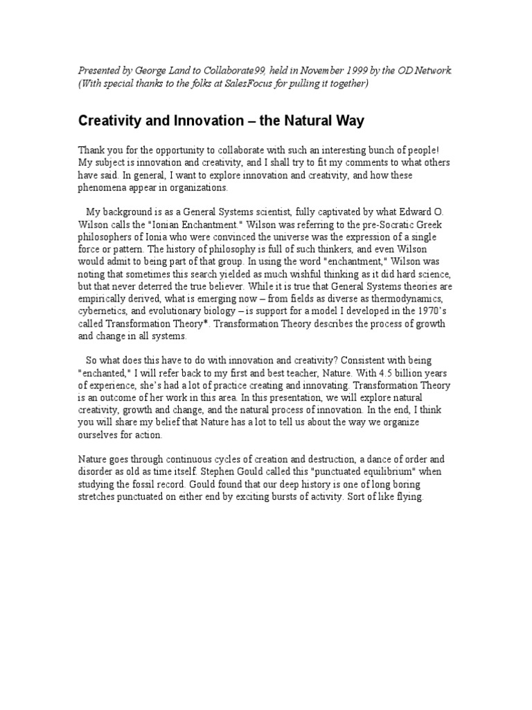 Innovation and Creativity in Organizations | PDF | Creativity | Innovation