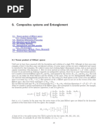 Composites Systems and Entanglement: 6.1 Tensor Product of Hilbert Spaces