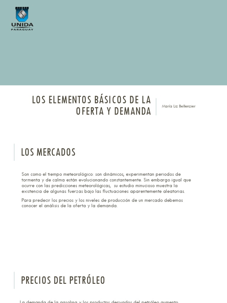 Elementos Basicos de La Oferta y La Demanda | PDF | Oferta (economía ...