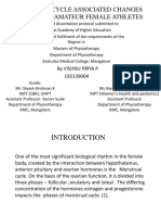 Menstrual Cycle Associated Changes in Agility in Amateur Female Athletes