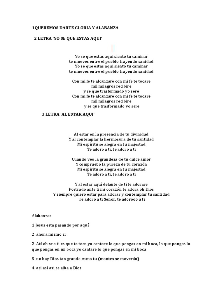 1queremos Darte Gloria Y Alabanza 1queremos darte gloria y alabanza