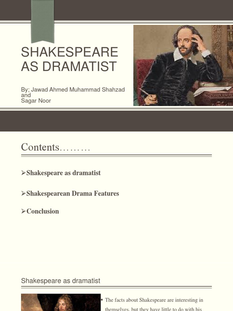 shakespeare as a dramatist essay