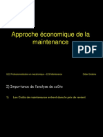 APPROCHE ECONOMIQUE DE LA MAINTENANCE